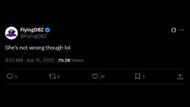 People react to Olivia Wilde's response (Image via x/FlyingDBZ)